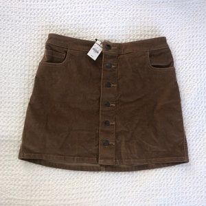 Button Up Mini Skirt